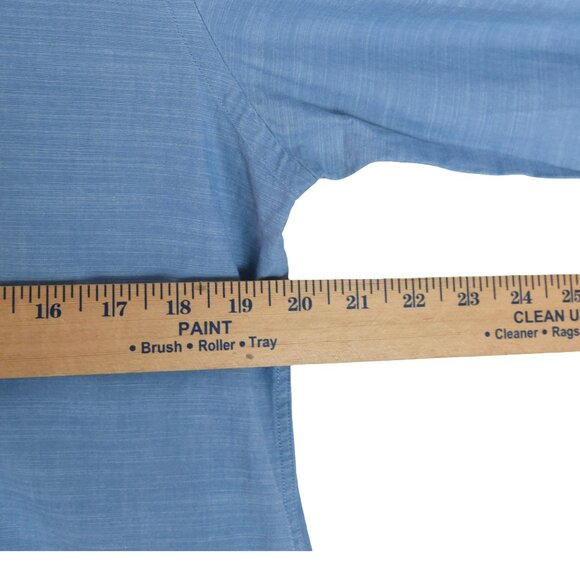 Ben Sherman Blue Dress Shirt Tailored Slim Fit 15.5 34/35 Medium Mod Menswear - Picture 5 of 7